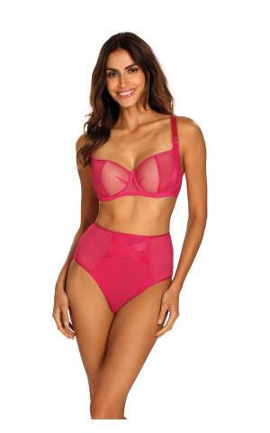Sexy Σετ Εσωρούχων Pryma Pink με Διάφανο Σουτιέν & Ψηλόμεσο Σλιπ
